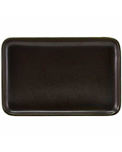 Terra Porcelain Black Rectangular Platter 30 x 20cm
