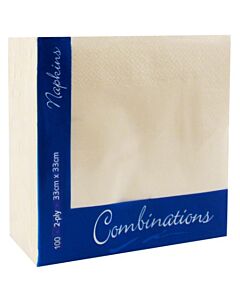Combinations 2 Ply Champagne Napkins 33cm