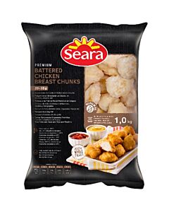 Seara Frozen Battered Cooked Chicken Chunks