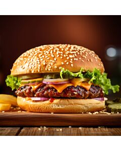 Caterfood Frozen 97% Seasoned Beef Burgers 4oz