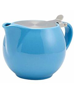 GenWare Porcelain Blue Teapot with St/St Lid & Infuser 50cl/