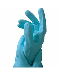 Caring Hands Small Blue Latex Rubber Gloves