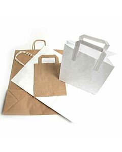 Weller Small White Paper Takeaway Bags