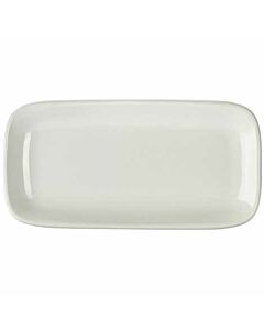 Genware Porcelain Rounded Rectangular Plate 24.5 x 12.5cm/9.