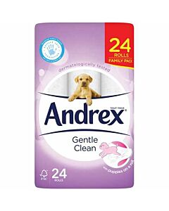 Andrex Gentle Clean Toilet Tissue Family Pack