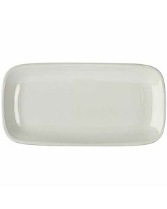Genware Porcelain Rounded Rectangular Plate 29.5 x 15cm/11.5