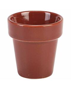 Genware Porcelain Plant Pot 5.5 x 5.8cm /2.1 x 2.25"