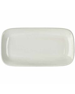 Genware Porcelain Rounded Rectangular Plate 35.5 x 19cm/14 x