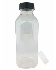 Jenpak Clear Square Juice Bottle 16oz/500ml