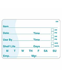 DayMark Dissolvable Product Date & Shelf Life Labels