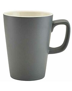 Genware Porcelain Matt Grey Latte Mug 34cl/12oz