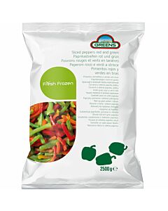 Greens Frozen Sliced Peppers Red & Green