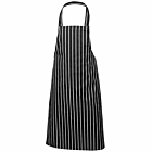 Black Butchers Stripe Bib Apron 70x100cm