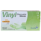MediRite Vinyl Extra Large Disposable Clear Gloves