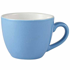 Genware Porcelain Blue Bowl Shaped Cup 9cl/3oz