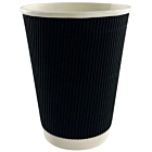 Zeus Packaging Black Ripple Cups 12oz