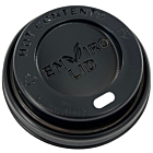 Zeus Packaging Black Compostable Lids 12/16oz