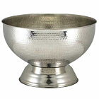 Hammered Stainless Steel Champagne Bowl 36cm