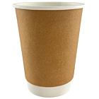Zeus Compost & Recycle Double Wall Kraft Cups 16oz