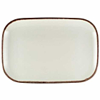 Terra Stoneware Sereno Brown Rectangular Plate 34.5 x 23.5cm