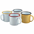 Enamel Mug White with Blue Rim 36cl/12.5oz