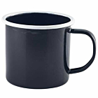 Enamel Mug Black with White Rim 36cl/12.5oz