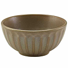 Terra Porcelain Matt Grey Scalloped Round Bowl 13.8cm