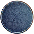 Terra Porcelain Aqua Blue Low Presentation Plate 25cm