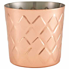 Diamond Pattern Copper Plated Serving Cup 8.5 x 8.5cm