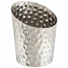 Hammered Stainless Steel Angled Cone 9.5 x 11.6cm (Dia x H)