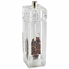 Genware Square Salt/Pepper Grinder Acrylic 15cm