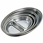 GenWare Stainless Steel Two Division Oval Vegetable Dish 35c