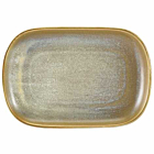 Terra Porcelain Matt Grey Rectangular Plate 24 x 16.5cm