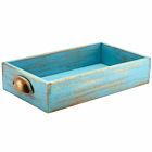 Blue Wash Acacia Wood Display Drawer GN 1/3