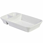 Genware Porcelain Rectangular Divided Dish 26 x 15 x 4cm/10.