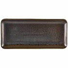 Terra Porcelain Black Narrow Rectangular Platter 30 x 14cm