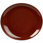 Terra Stoneware Rustic Red Oval Plate 21x19cm
