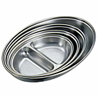 GenWare Stainless Steel Two Division Oval Vegetable Dish 30c