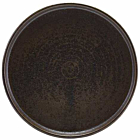 Terra Porcelain Black Low Presentation Plate 18cm