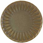 Terra Porcelain Matt Grey Scalloped Coupe Plate 23.4cm