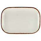 Terra Stoneware Sereno Brown Rectangular Plate 29 x 19.5cm