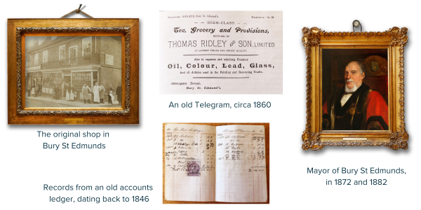 Timeline of Thomas ridley's history from 1808 to 1882